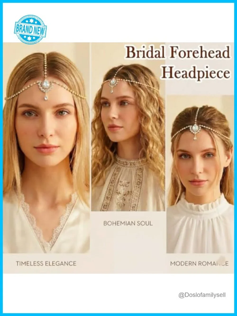 Crystal Head Chain Jewelry Rhinestone Hair Chain Boho Bridal Headpiece